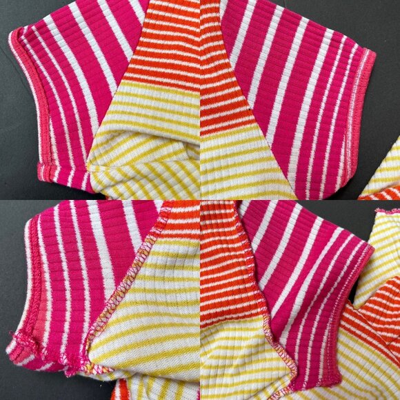 90s vintage Esprit t-shirt dress stripe pattern ribbed short cap sleeve maxi. - Picture 10 of 10